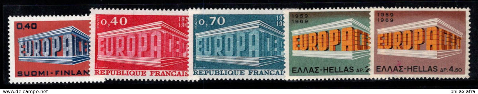 Europe CEPT 1969 Neuf ** 100% Finlande, France, Grèce - 1969