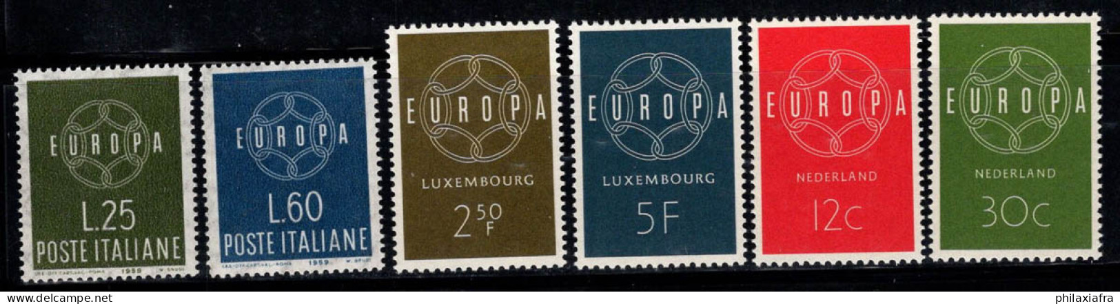 Europe CEPT 1959 Neuf ** 100% Luxembourg, Italie - 1959