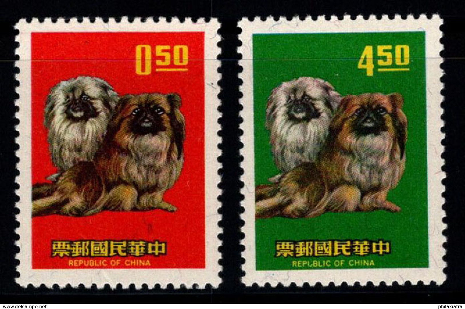 Taiwan 1969 Mi. 749-750 Neuf ** 100% Chiens - Unused Stamps