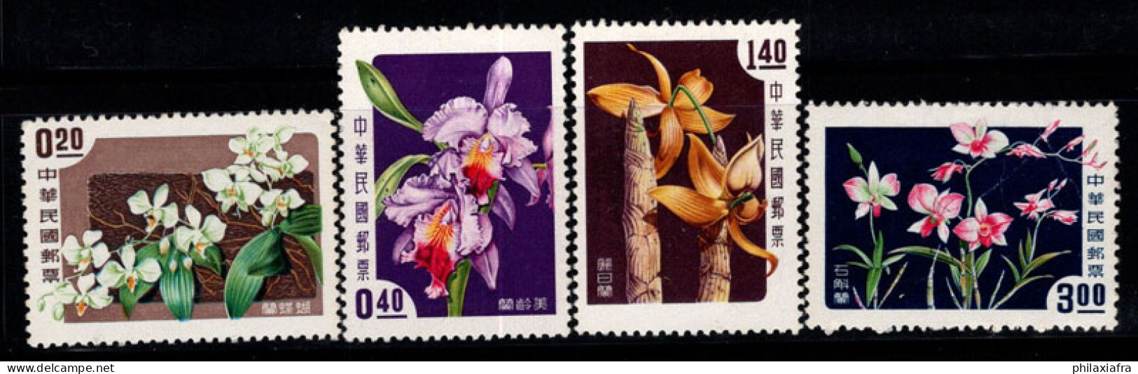 Taiwan 1958 Mi. 288-291 Neuf ** 100% Fleurs, Orchidée - Ungebraucht