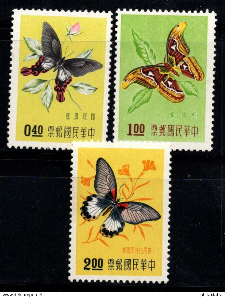 Taiwan 1958 Mi. 283, 284, 287 Neuf ** 100% Papillons - Ungebraucht