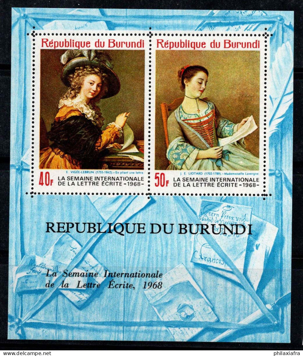 Burundi 1968 Mi. Bl. 28A Bloc Feuillet 100% Neuf ** Art, Peintures - Ungebraucht