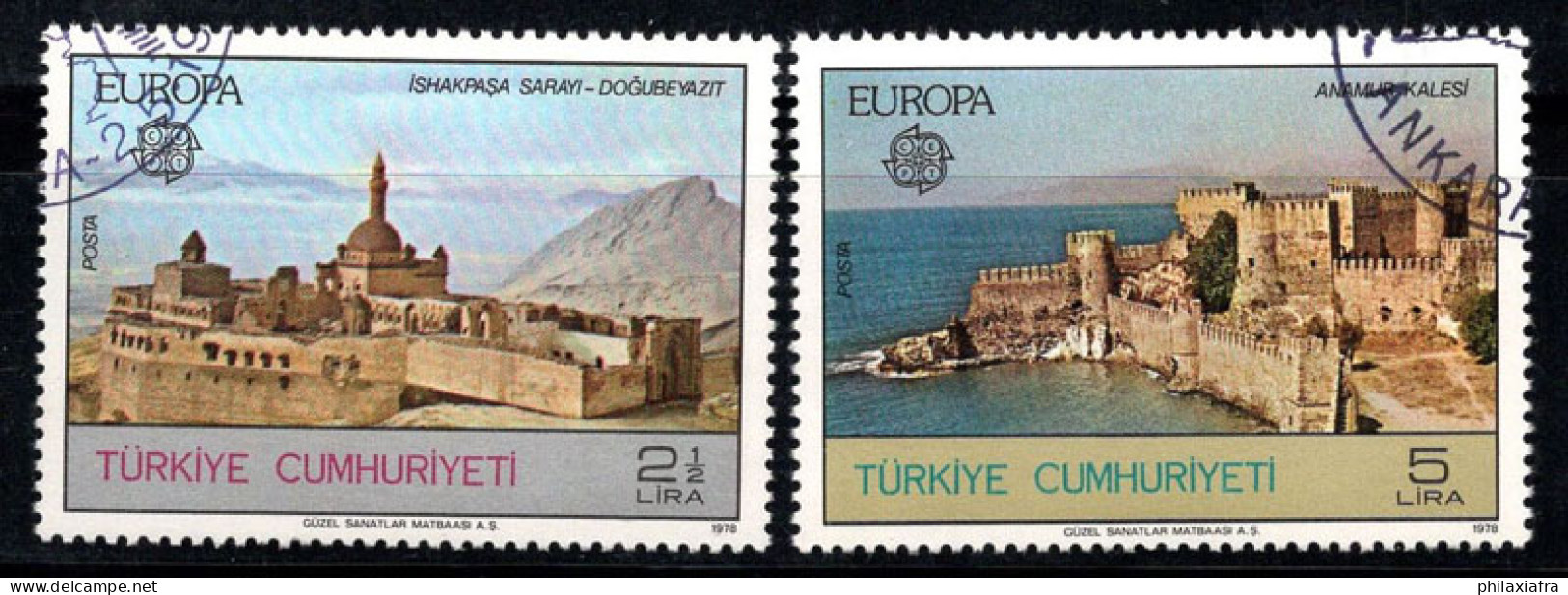 Turquie 1978 Mi. 2443-2444 Oblitéré 100% Europa CEPT, Vues - Gebraucht