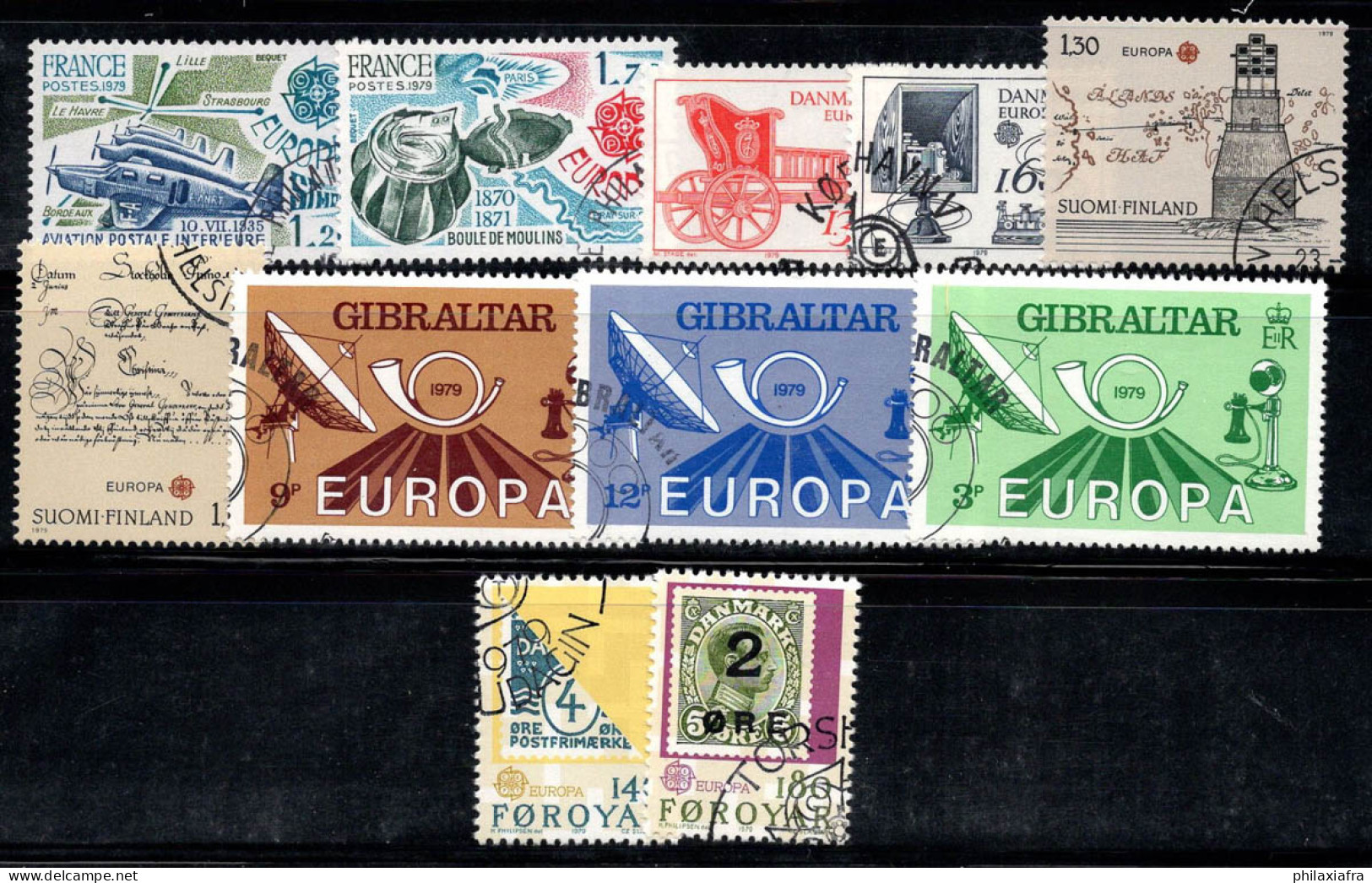 Europe CEPT 1979 Oblitéré 100% Danemark, Allemagne, Espagne, Finlande - 1979