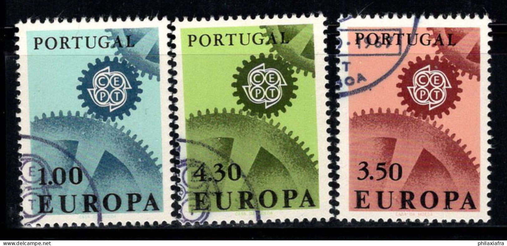 Portugal 1967 Mi. 1026-1028 Oblitéré 100% Europe CEPT, Engrenages - Usado