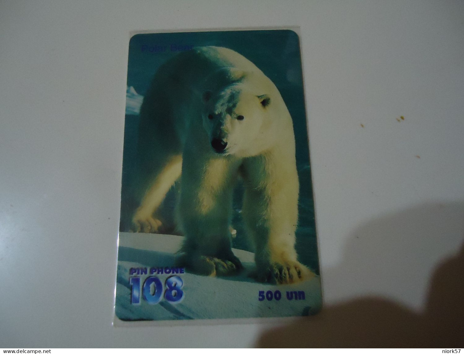 THAILAND USED  CARDS PIN 108 ANIMALS BEAR 500 - Thaïland
