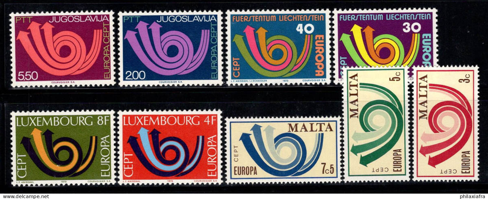 Europe CEPT 1973 Neuf ** 100% Malte, Yougoslavie - 1973