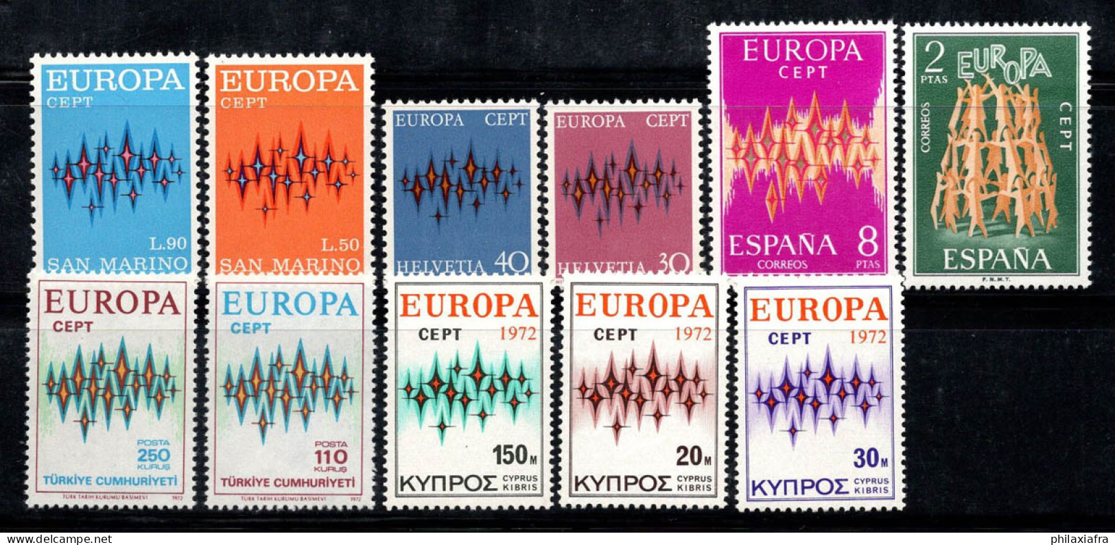 Europe CEPT 1972 Neuf ** 100% Cirpo, Espagne - 1972