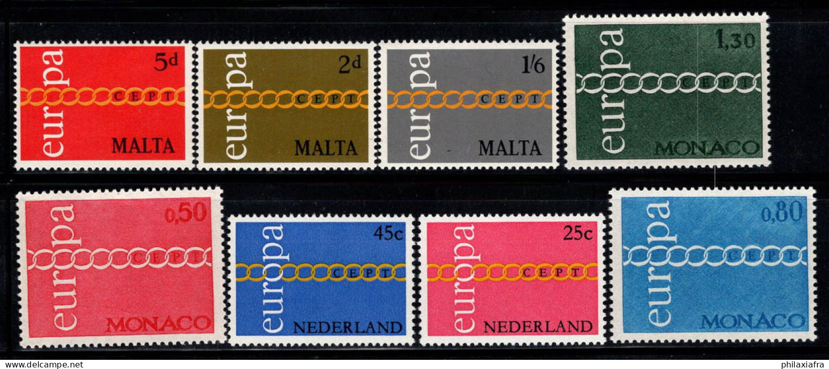 Europe CEPT 1971 Neuf ** 100% Yougoslavie, Islande, Luxembourg - 1971