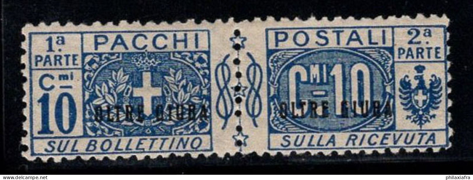 Au-delà De Juba 1925 Sass. 2 Neuf * MH 100% Colis Postaux 10c,Armoiries, Chiffre - Oltre Giuba