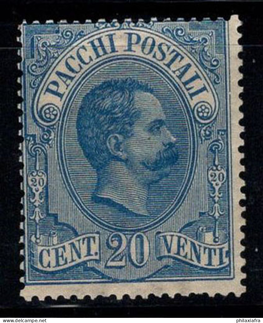 Italie 1884-86 Sass. 2 Neuf * MH 100% Colis Postaux 20 Cents, Umberto I - Nuevos