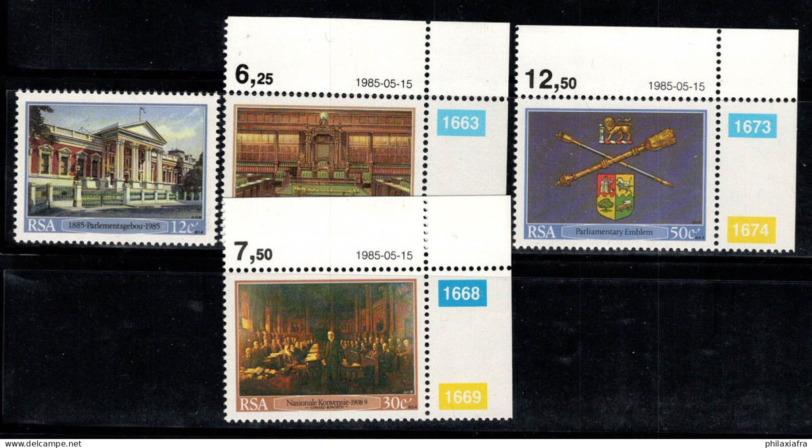 Afrique Du Sud 1985 Mi. 670-673 Neuf ** 100% Parlement Du Cap - Unused Stamps