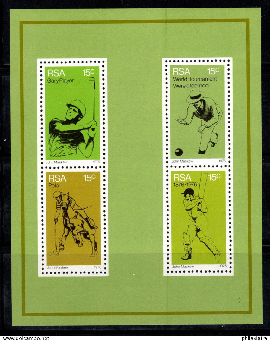 Afrique Du Sud 1976 Mi. Bl. 5 Bloc Feuillet 100% Neuf ** Sports, Golf, Activités Sportives - Unused Stamps