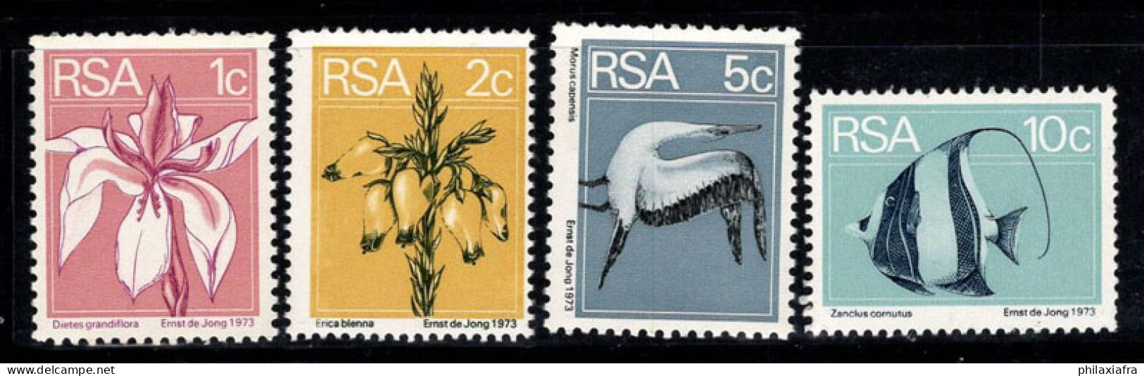 Afrique Du Sud 1974 Mi. 463A-466A Neuf ** 100% Flore Et Faune, Poissons, Fleurs - Nuovi