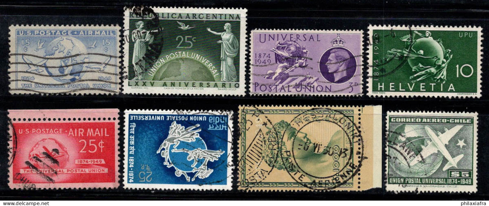 UPU 1949 Oblitéré 100% Argentine, Suisse, Inde - UPU (Unión Postal Universal)