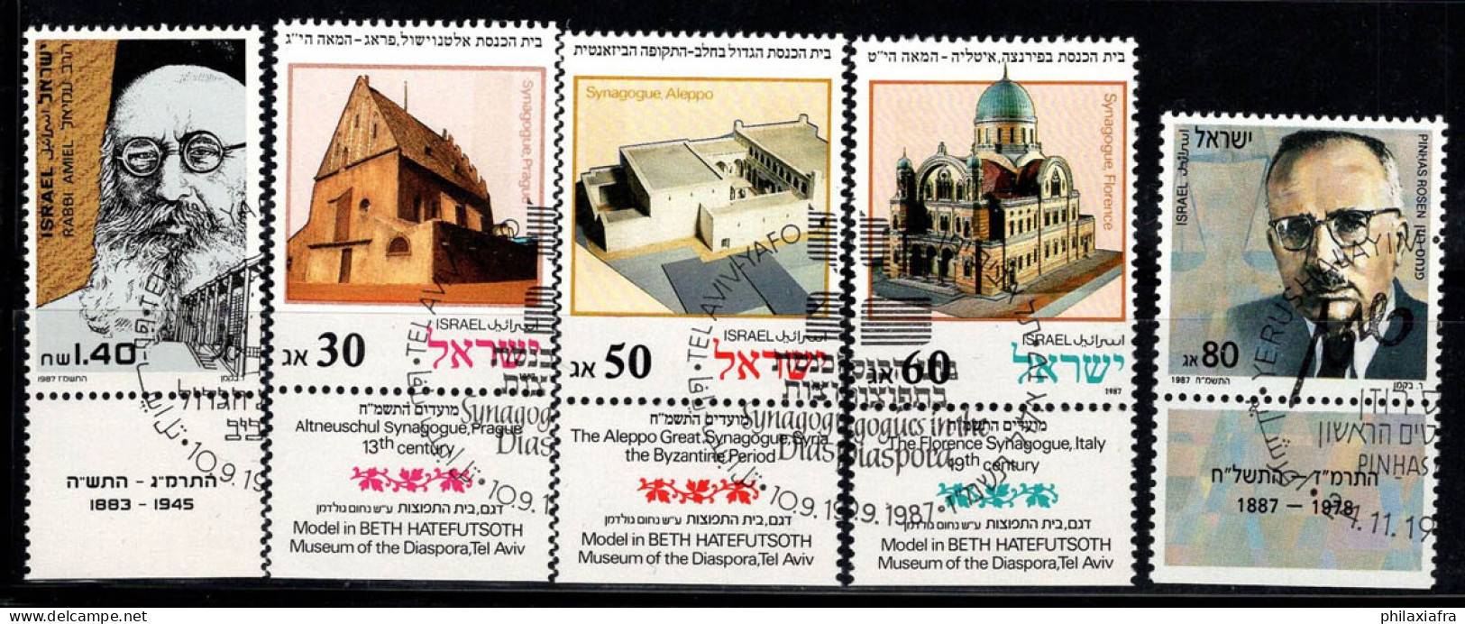 Israël 1987 Mi. 1070-1073 Oblitéré 100% Personnalité, Architecture - Used Stamps (with Tabs)