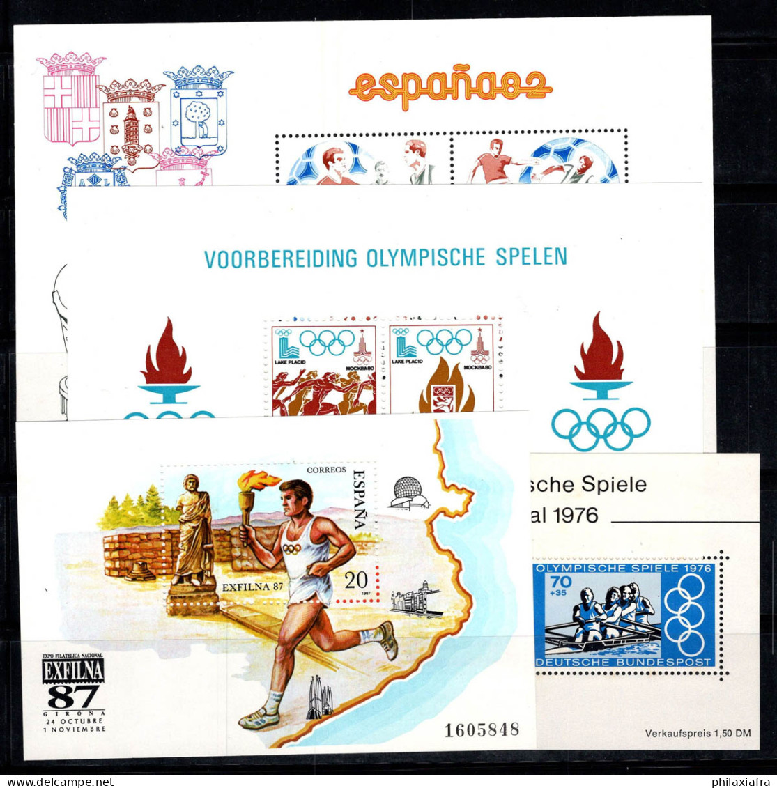 Espagne 1987-90 Mini Feuille 100% Neuf ** Jeux Olympiques, Football - Blocs & Hojas