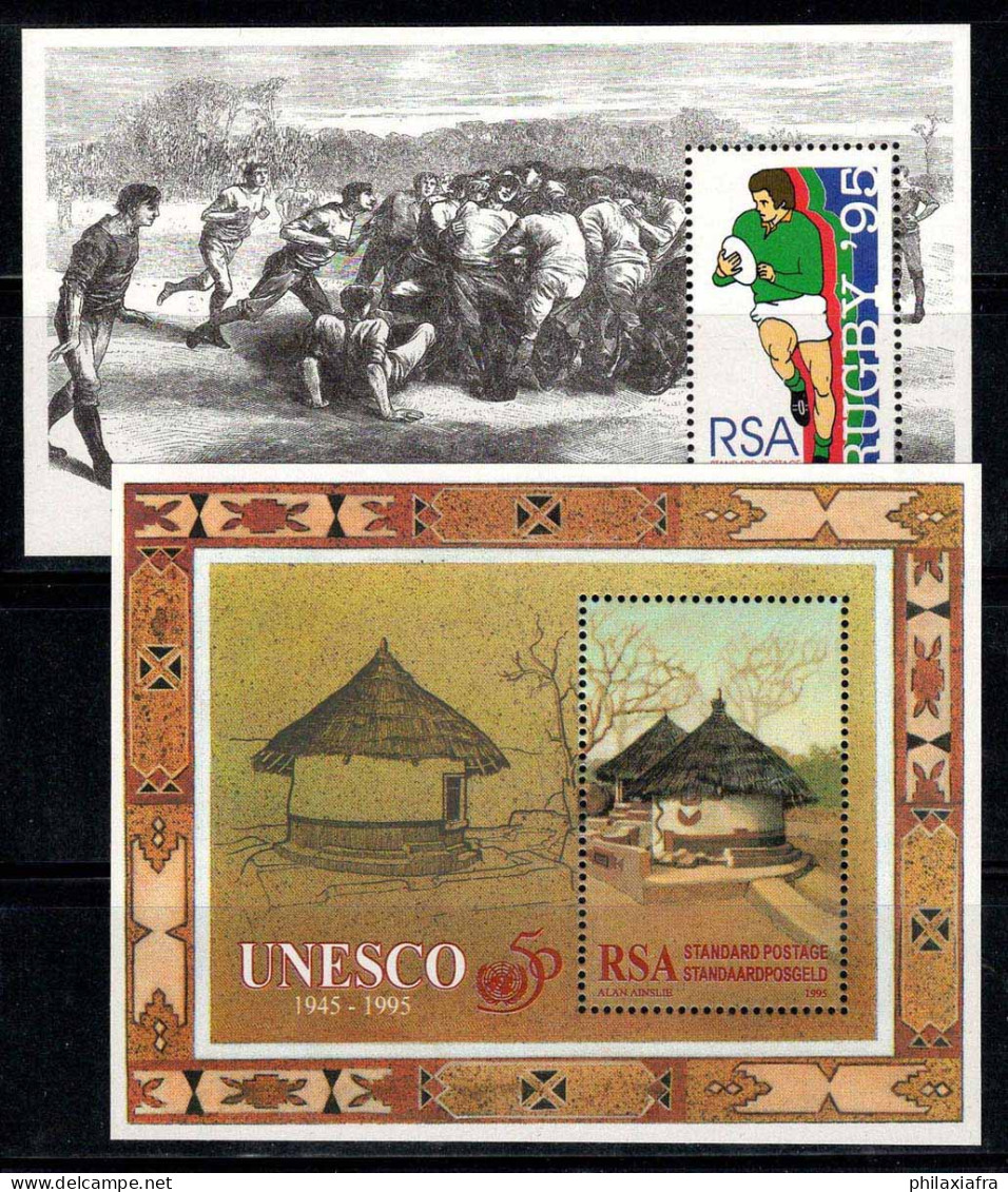 Afrique Du Sud 1993-95 Bloc Feuillet 100% Neuf ** Sport, Unesco, Cabane - Hojas Bloque