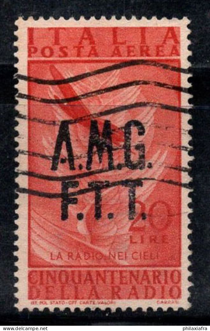Trieste A 1947 Sass. 9 Oblitéré 100% Poste Aérienne 20 L, Série Démocratique - Gebraucht