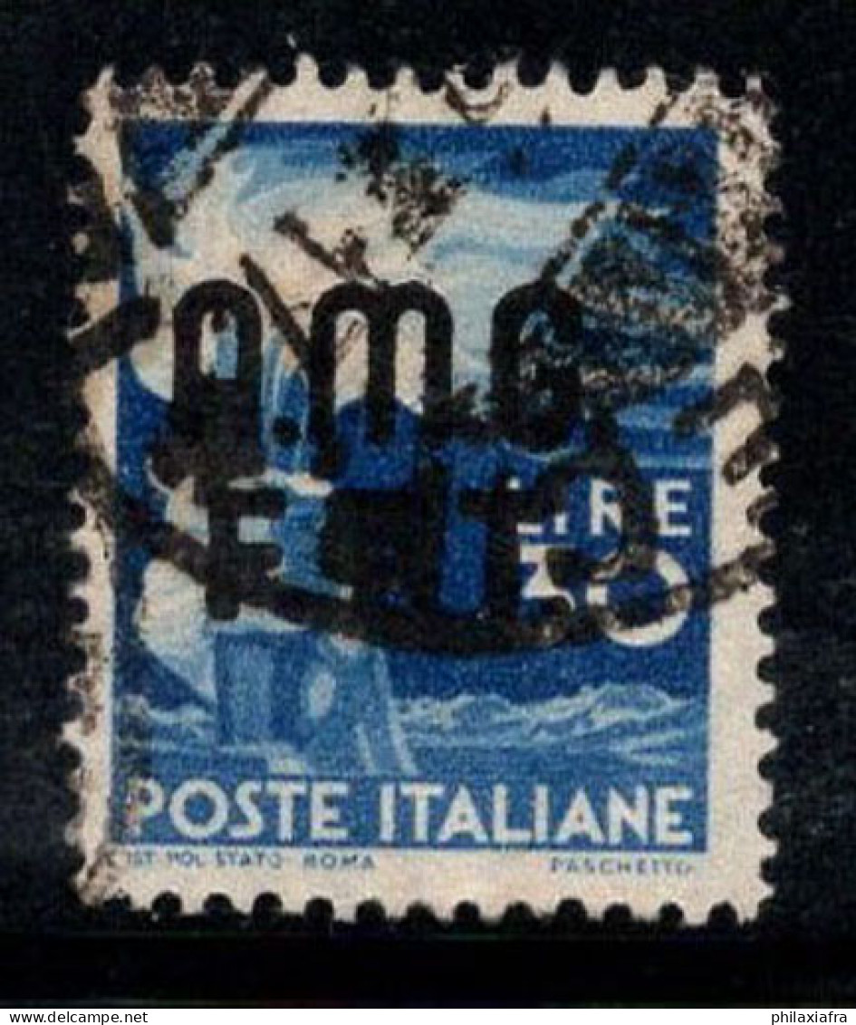 Trieste A 1947-48 Sass. 15 Oblitéré 100% 30 Lires, Série Démocratique - Oblitérés