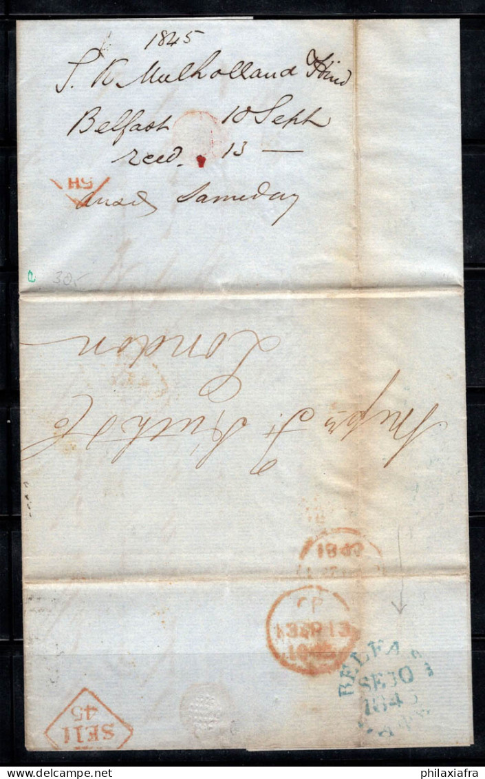 Irlande 1845 Enveloppe 100% Précurseurs Belfast - Prephilately