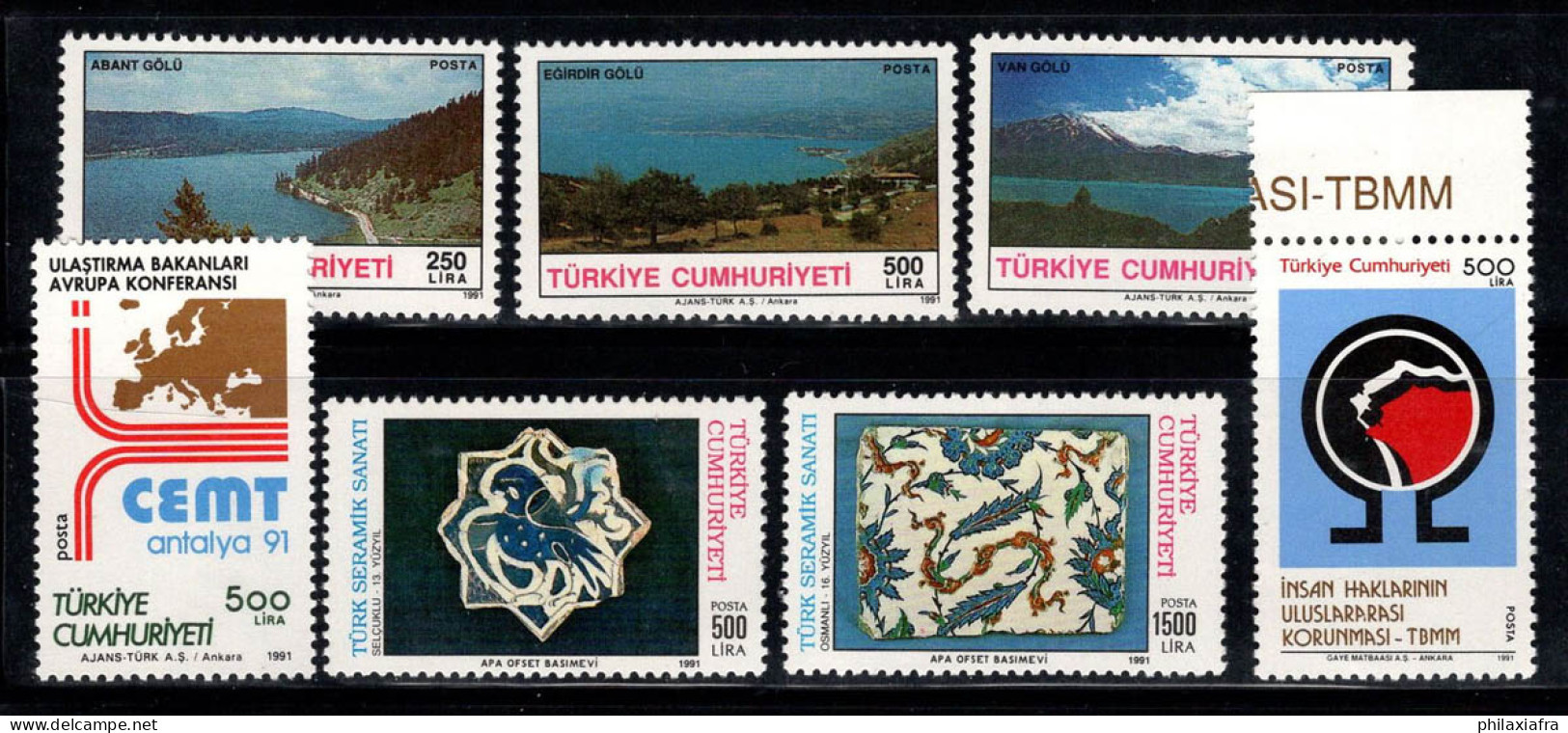 Turquie 1991 Neuf ** 100% Mer, CEMT, Art - Neufs