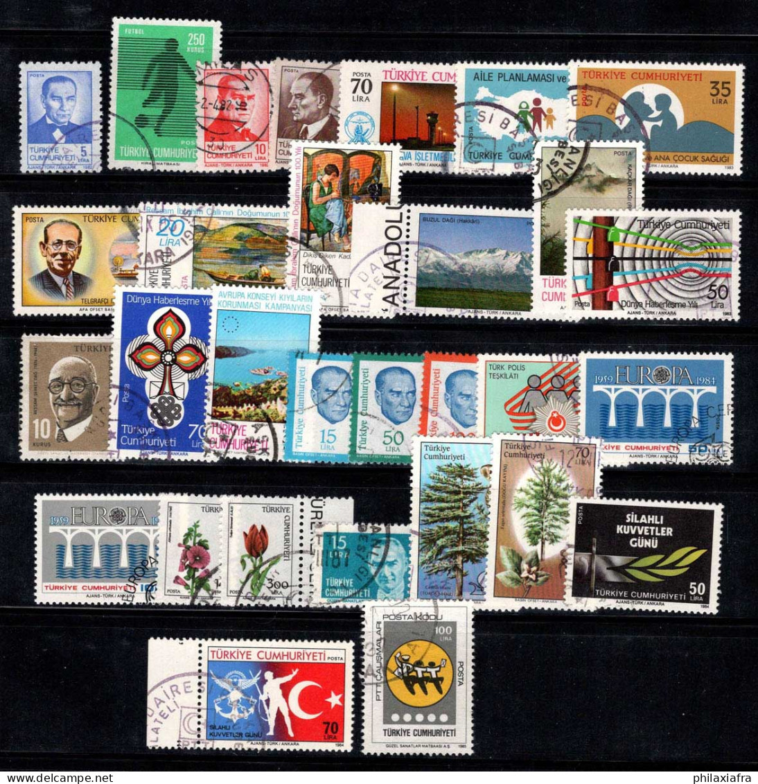 Turquie 1982-85 Oblitéré 100% Atatürk, Culture, Paysages, Cept - Gebruikt