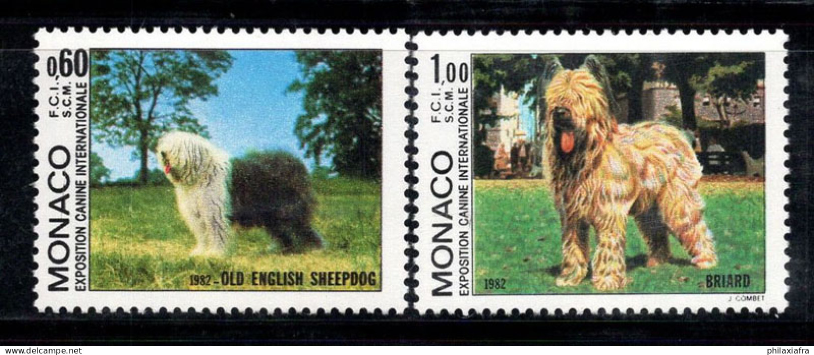 Monaco 1982 Mi. 1533-1534 Neuf ** 100% Chiens, Animaux - Other & Unclassified