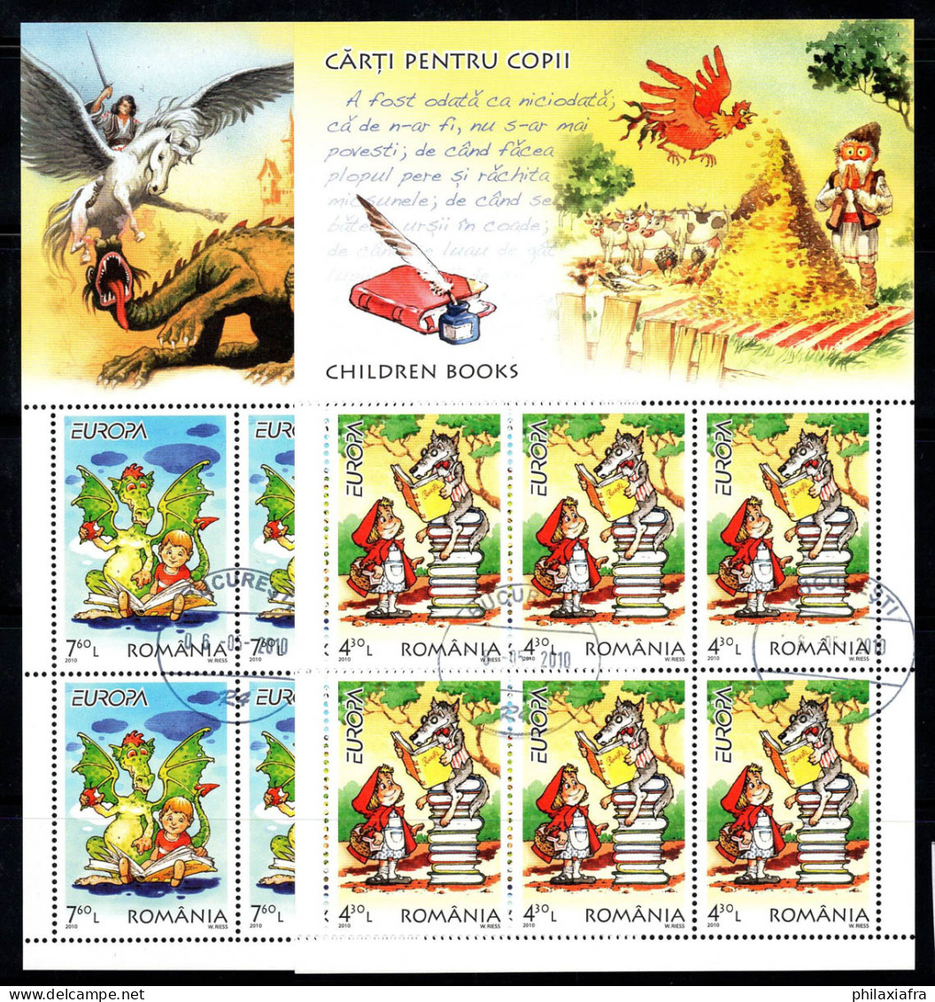 Roumanie 2010 Mi. 6427-6428 Mini Feuille 100% Oblitéré Livres Pour Enfants, Animation - Used Stamps