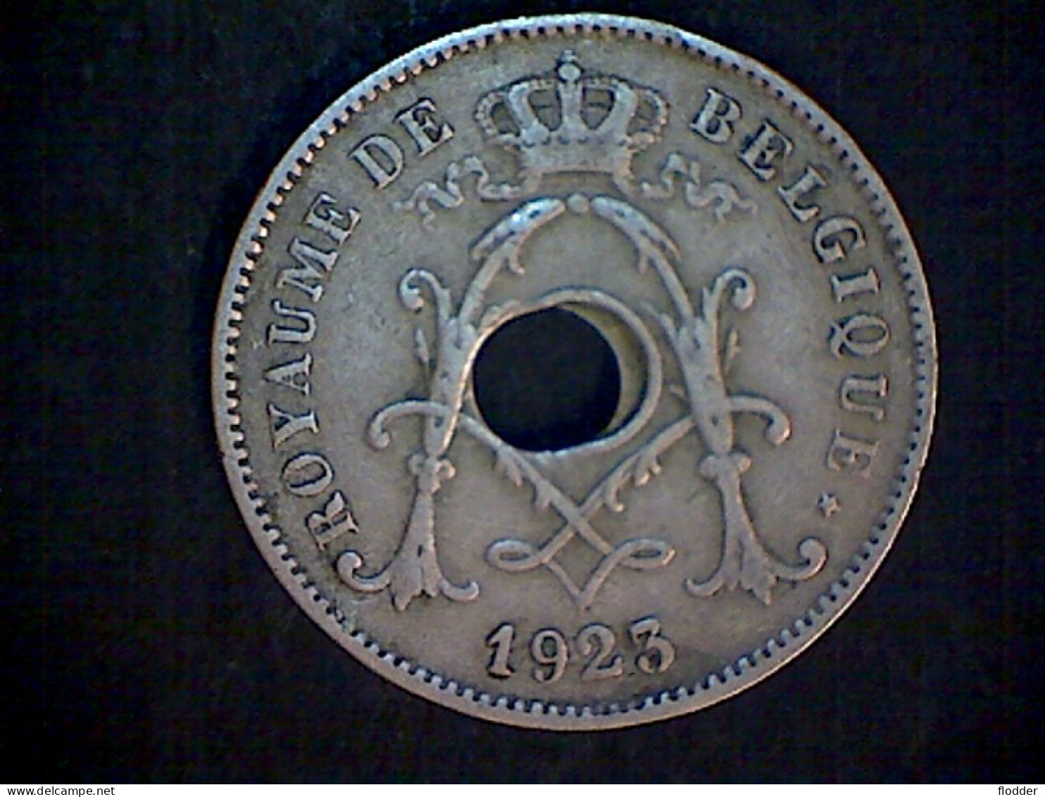 10 Centimes 1923, Decentraal Middengat, Dubbele 3 - 10 Cents