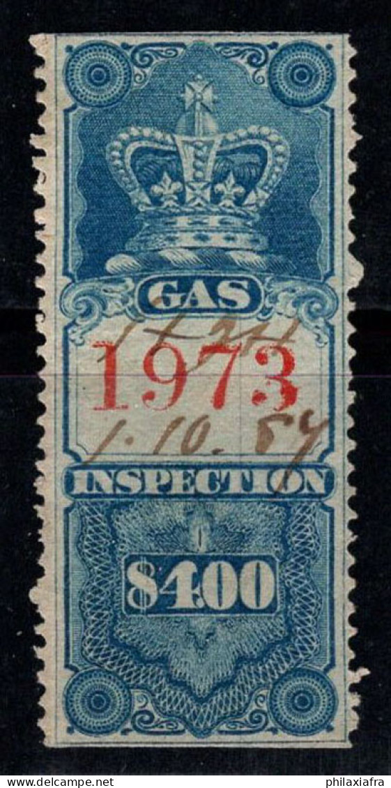 Revenu Du Canada 1876 Oblitéré 40% 4 $, Van Dam FG7, Inspection Du Gaz - Fiscale Zegels