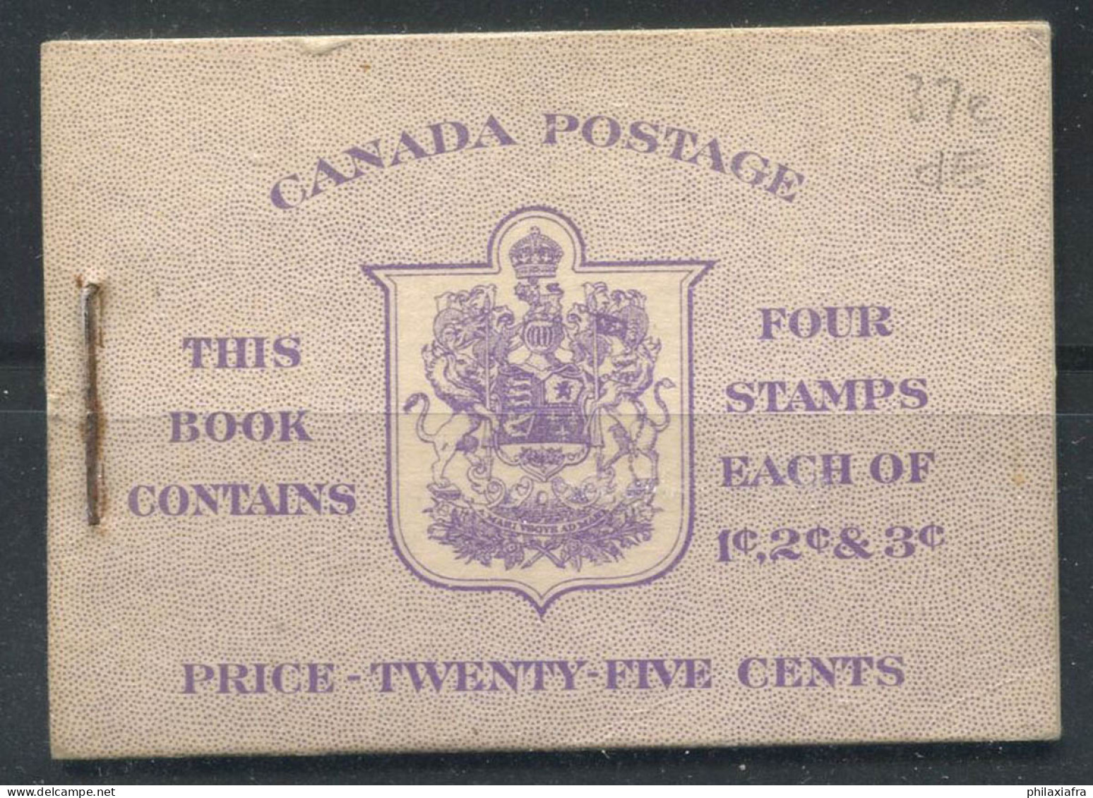 Canada 1942 SG SB37 Carnet 100% Neuf ** Le Roi George VI - Volledige Boekjes