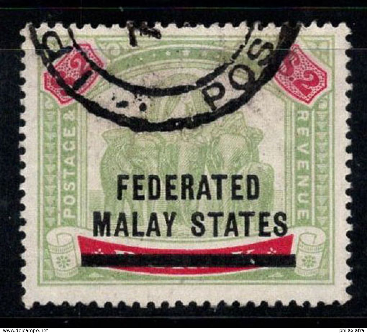 États Malais Fédérés 1900 SG 12 Oblitéré 100% Surimprimé 2 $, - Federated Malay States