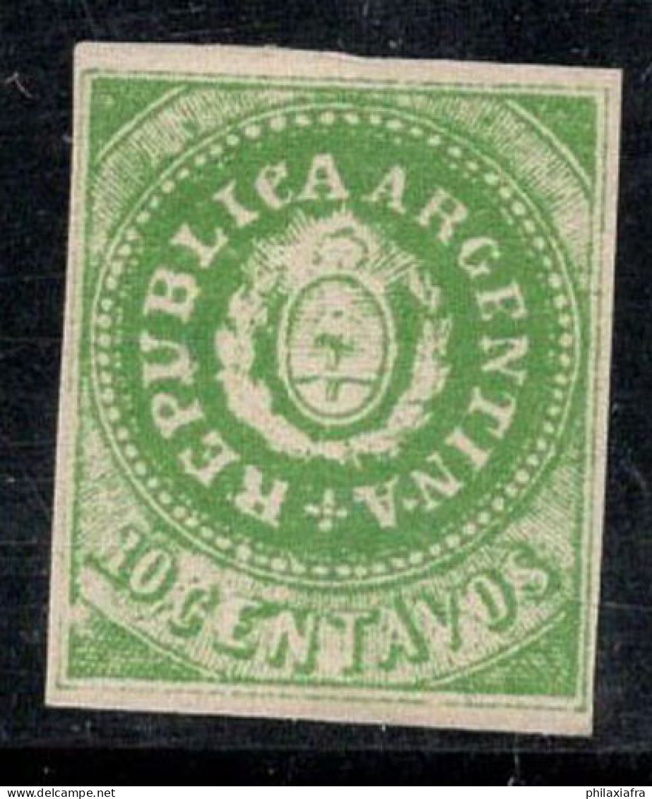 Argentine 1862 Mi. 6 II Neuf * MH 20% Armoiries, 10 C - Used Stamps