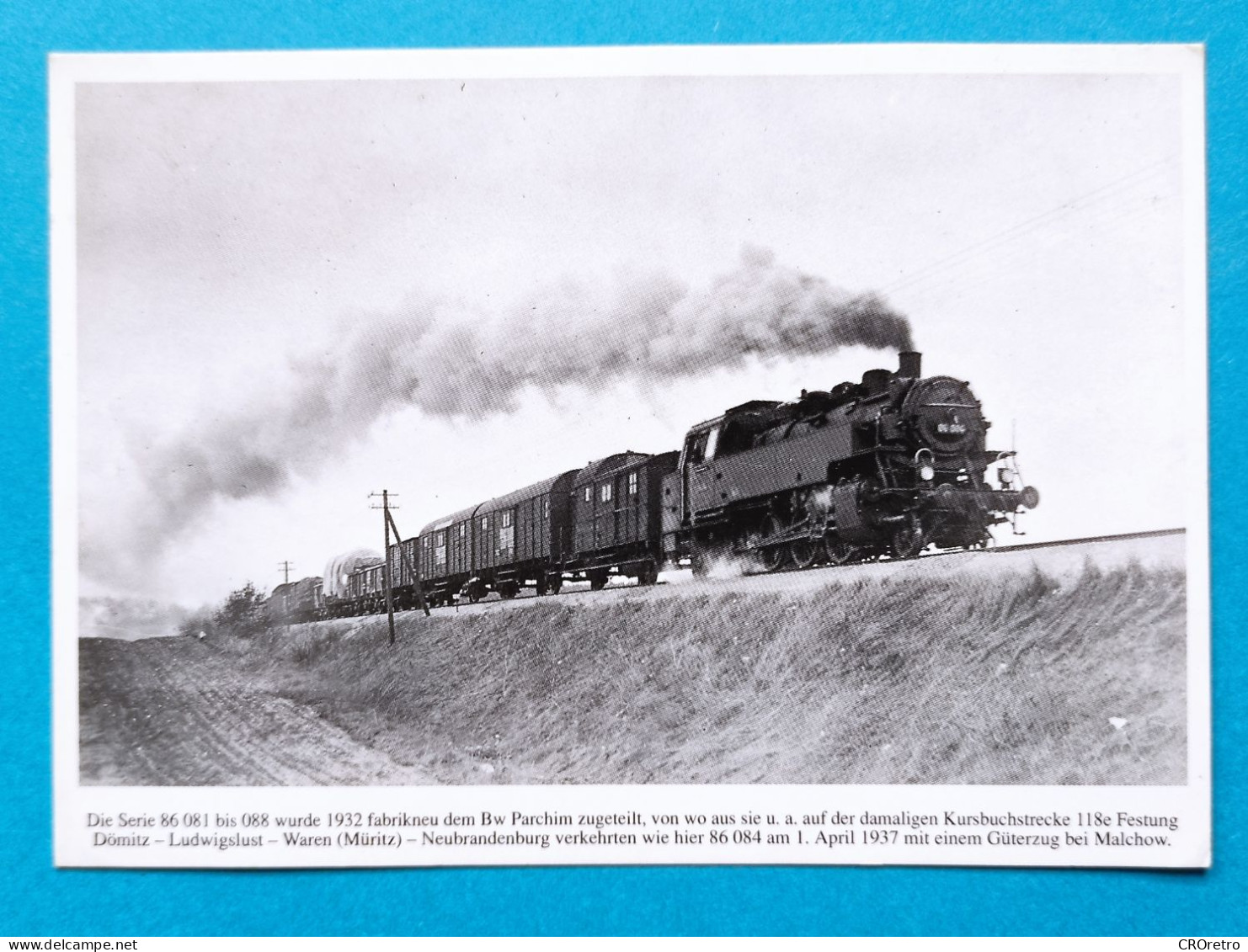 Train / Railway / Locomotive = Zug / Eisenbahn / Lokomotive - Postcard (VL1) - Trains