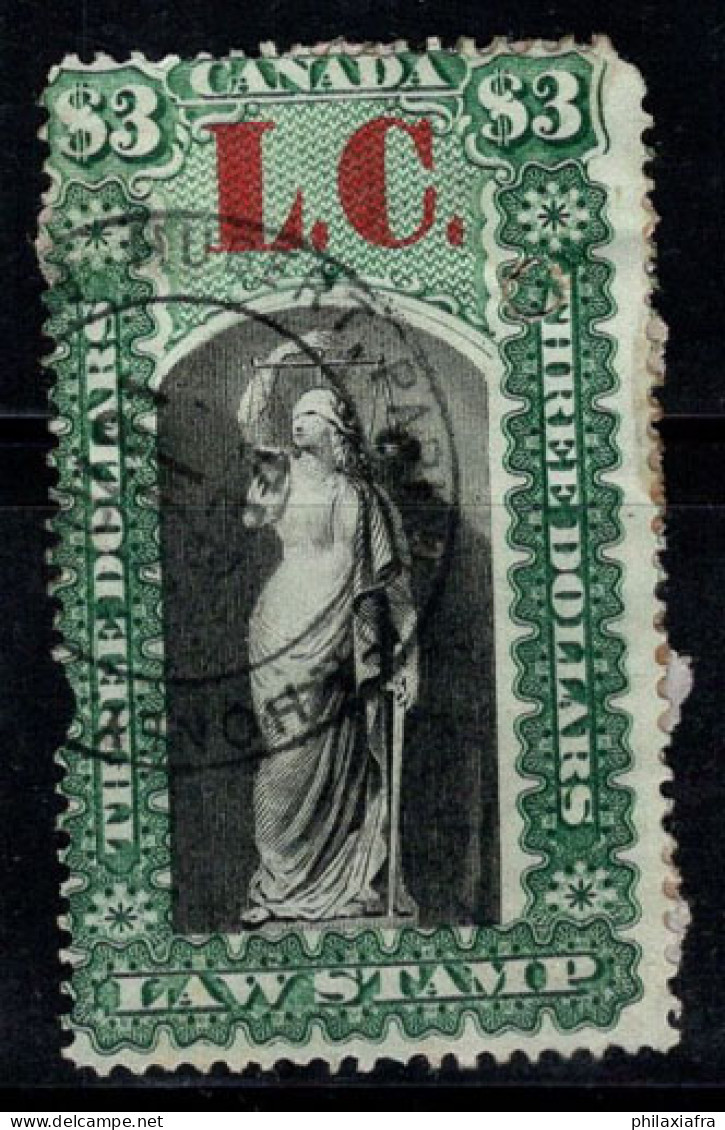 Québec Canada Revenue 1864 Oblitéré 60% 3$, Van Dam QL12, Timbre De Loi - Fiscale Zegels