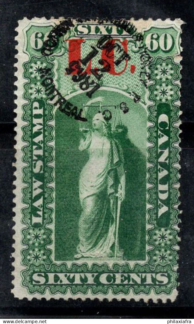 Québec Canada Revenue 1864 Oblitéré 100% 60c., Van Dam QL6, Timbre De Loi - Steuermarken