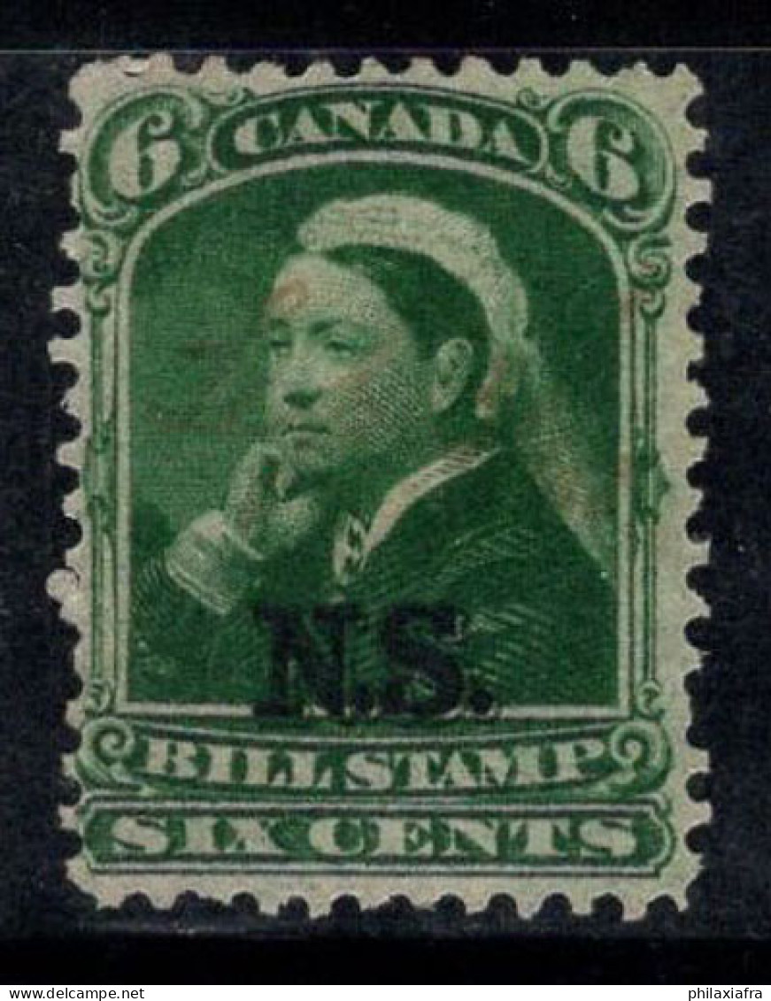 Revenus De La Nouvelle-Écosse Au Canada 1868 Oblitéré 100% 6c., Van Dam NSB7, Bill Stamp - Revenues