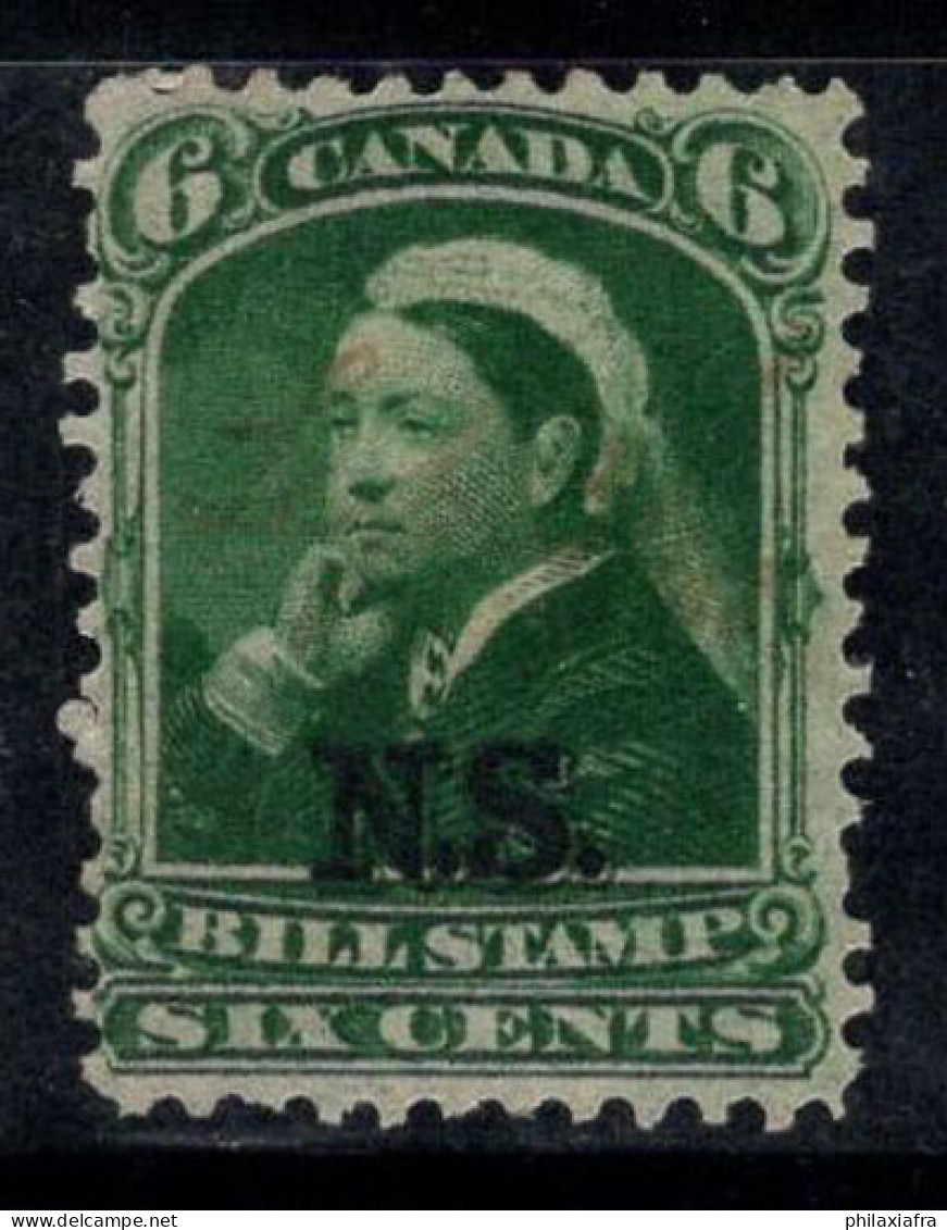 Revenus De La Nouvelle-Écosse Au Canada 1868 Oblitéré 100% 6c., Van Dam NSB7, Bill Stamp - Fiscale Zegels