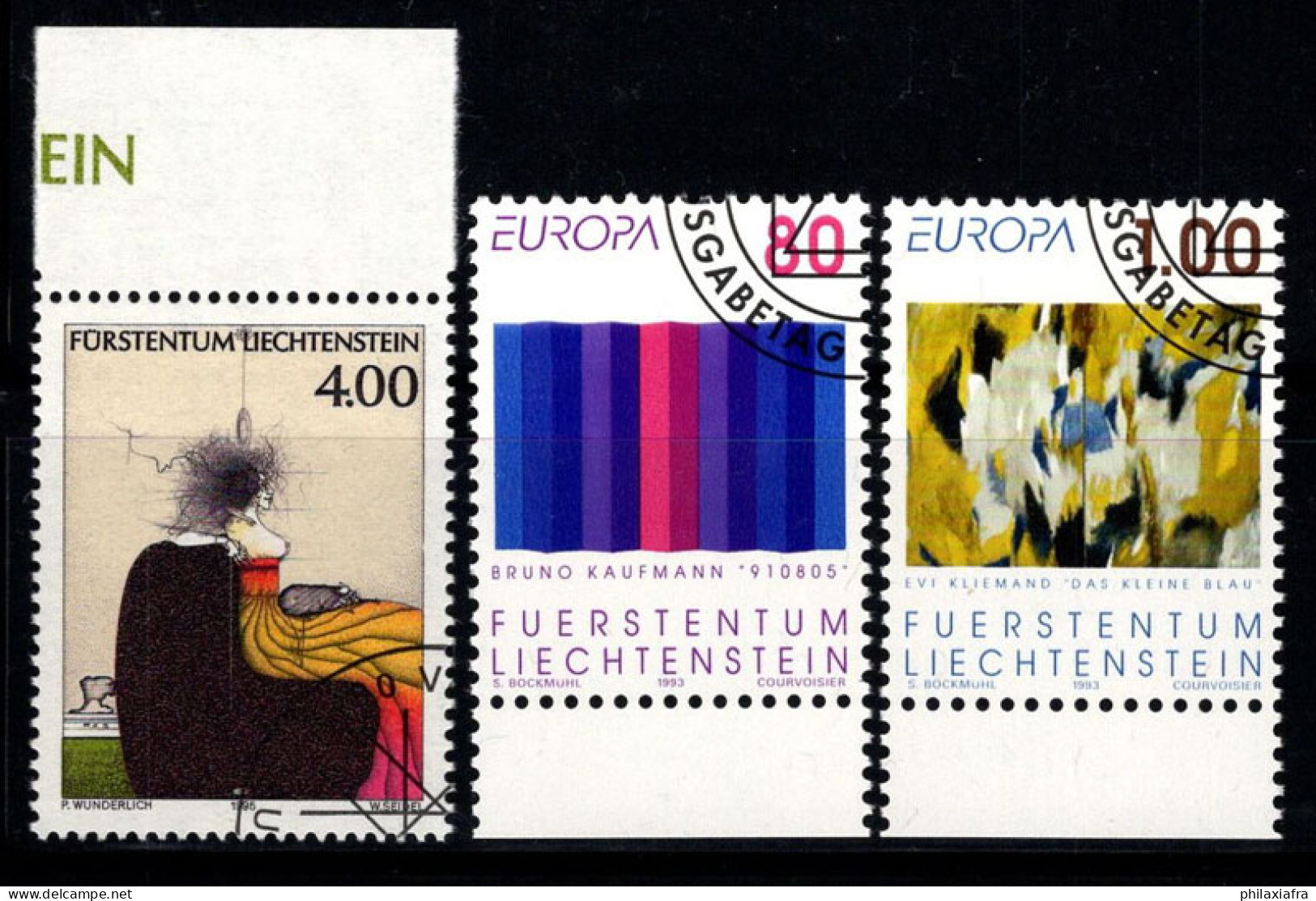 Liechtenstein 1993-95 Oblitéré 100% Peintures, Art Contemporain... - Gebraucht