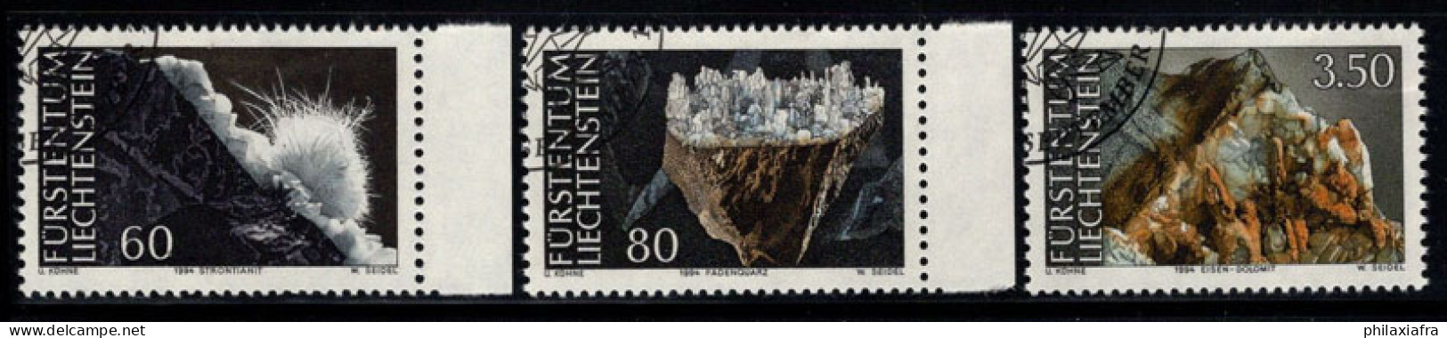 Liechtenstein 1994 Mi. 1093-95 Oblitéré 100% Minéraux, 60 (rp), 80 (rp)... - Gebraucht