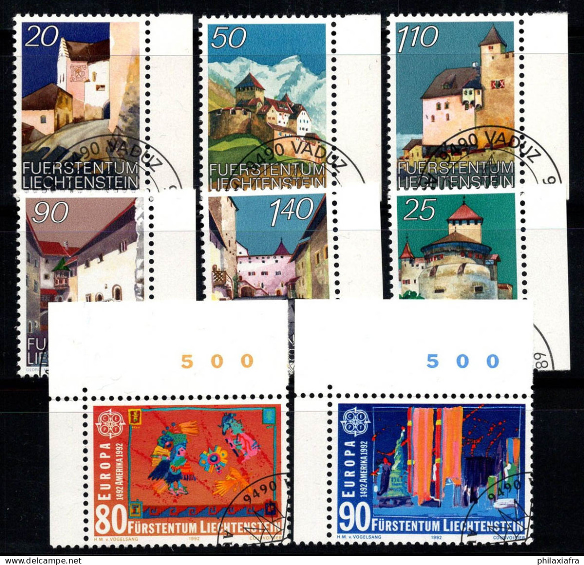 Liechtenstein 1986-92 Oblitéré 100% Paysage, Nouvelle Amérique, 80 (Rp)... - Gebraucht