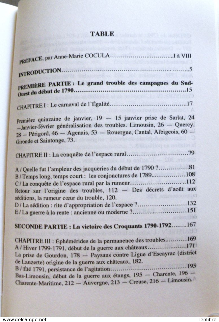 La VICTOIRE Des CROQUANTS. Révoltes Paysannes Du Grand Sud-Ouest. 1789-1799. Ed. A.V.N. 2002. - Aquitaine