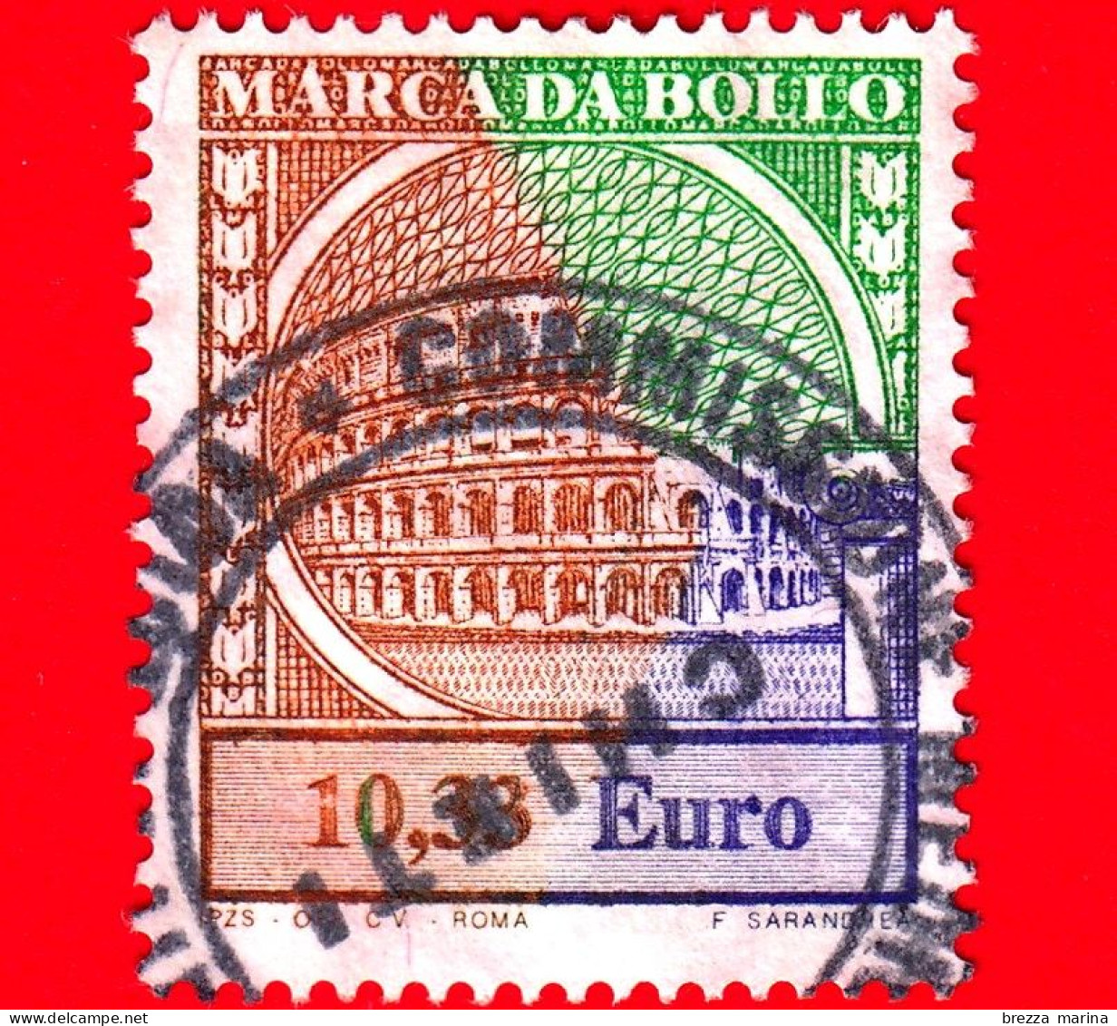 ITALIA - Usato - 2002 - Marca Da Bollo - Fiscali - 10.33 - Steuermarken