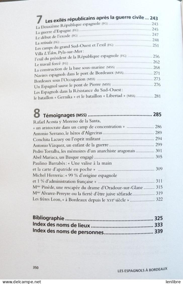 Les ESPAGNOLS à BORDEAUX et en AQUITAINE. M.Santos-Sainz & F.Guillemeteaud. Ed. Sud-Ouest. 2006.