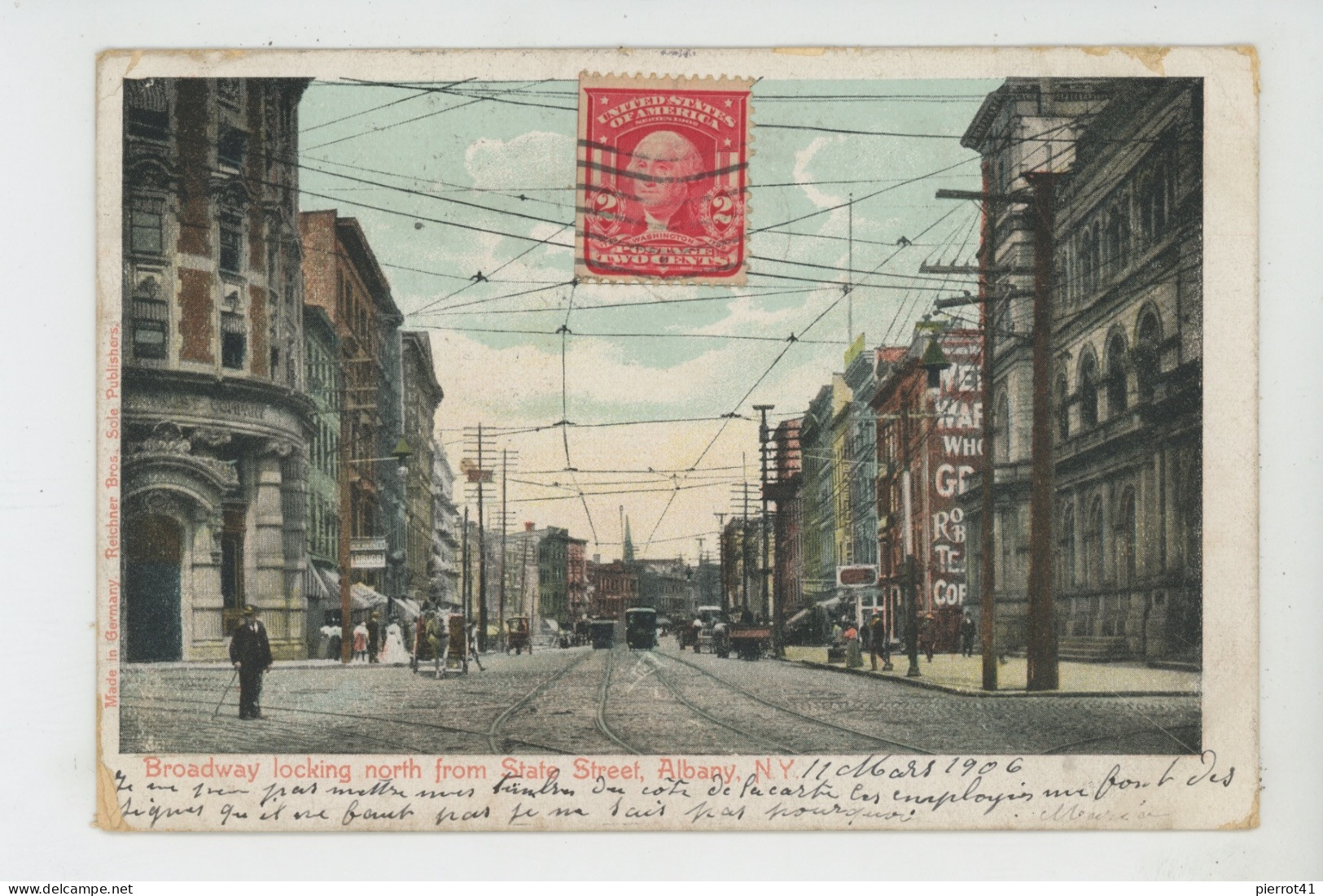 U.S.A. - NEW YORK - ALBANY - Broadway Looking North From State Street - Albany