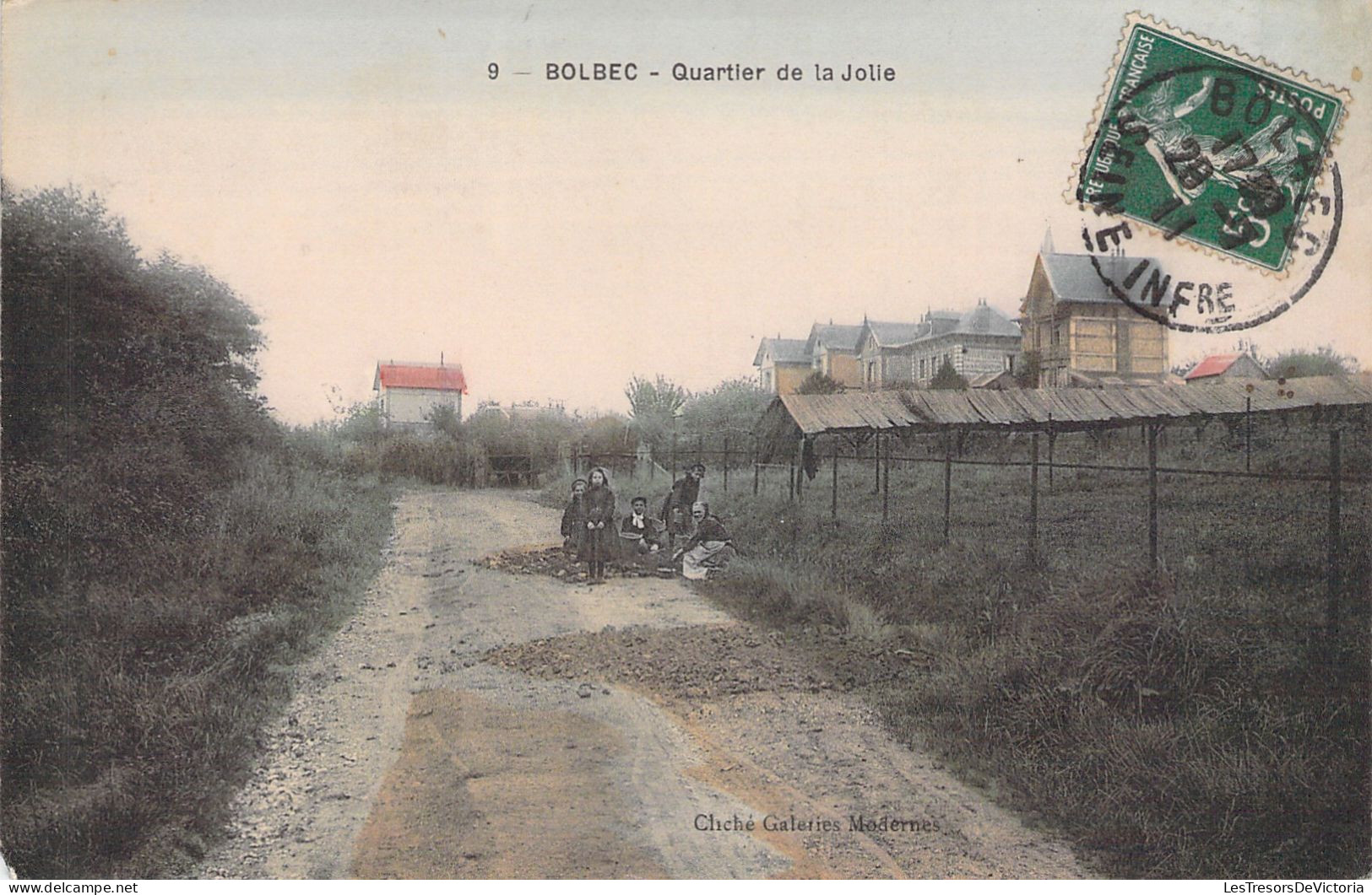 FRANCE - Bolbec - Quartier De La Jolie - Colorisé Et Animé - Carte Postale Ancienne - Bolbec