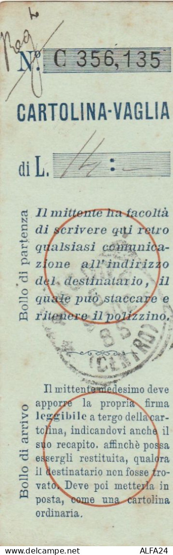 CARTOLINA VAGLIA PRIMI 900 RICEVUTA (FX158 - Vaglia Postale