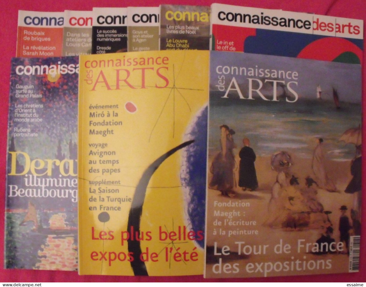 Lot De 9 N° De La Revue Connaissance De Arts 2004-2020. Maefht Miro Derain Moma Degas Raphaël Orsay Debré Fiac Louvre - Art