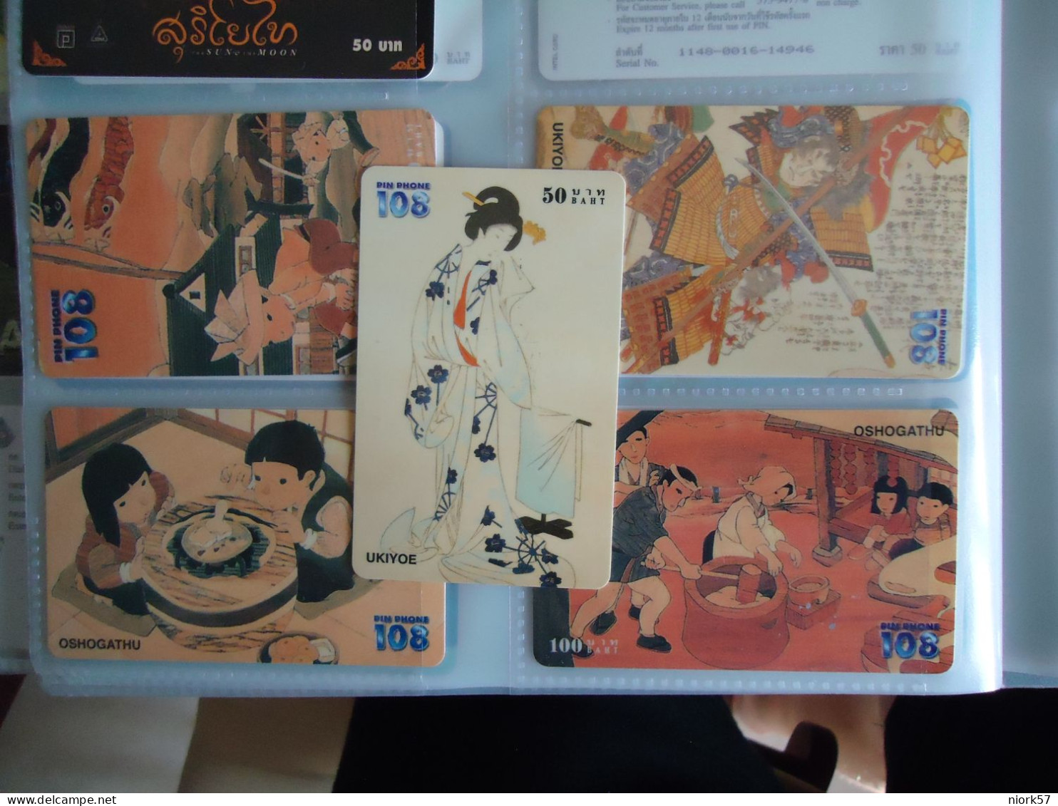 THAILAND USED 5 CARDS PIN 108 CULTURE PAINTING - Peinture